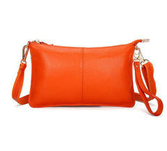 Cowhide Clutch Bag – Dinner & Leisure for Ladies orange