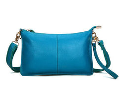 Cowhide Clutch Bag – Dinner & Leisure for Ladies Light blue