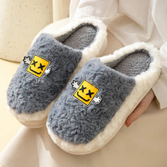 Cozy Cartoon Cotton Slippers Women's Dormitory Non - slip for Indoors MT024 Blue