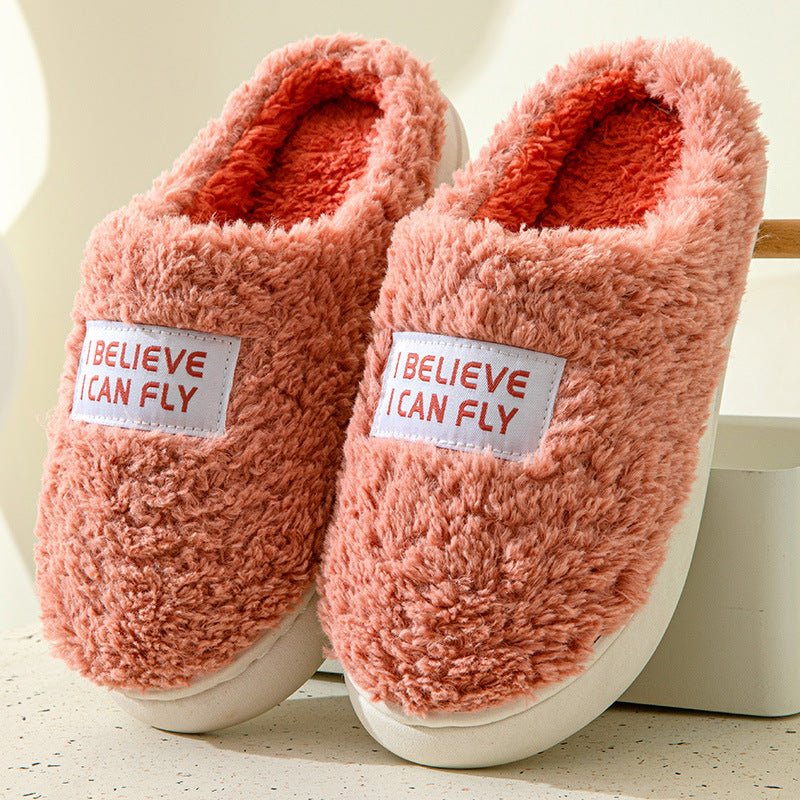 Cozy Cartoon Cotton Slippers Women's Dormitory Non - slip for Indoors MT002 Watermelon Red