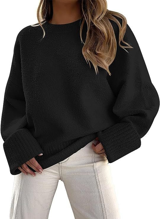 Cozy Plush Long Sleeve Sweater Black