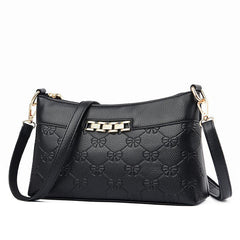 Cross - Border Fashion Handbags New Middle - Aged Mother Messenger Small Square Bag Handbag Single Shoulder Bag Lady Handbag Black