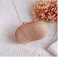 Crossbody Frosted Clutch Bag Gold
