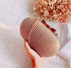 Crossbody Frosted Clutch Bag Gold
