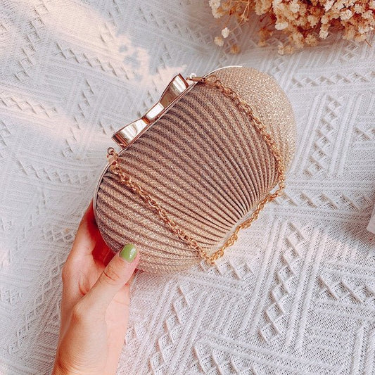 Crossbody Frosted Clutch Bag Gold