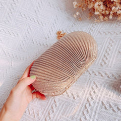 Crossbody Frosted Clutch Bag Gold