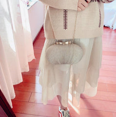 Crossbody Frosted Clutch Bag Gold