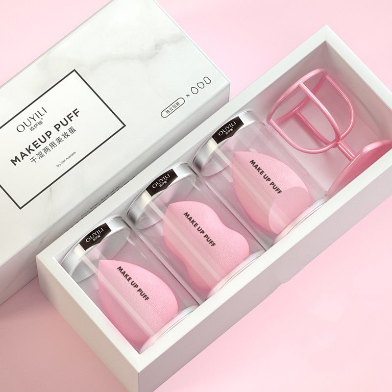 Cushion Beauty Egg & Gourd Sponge Puff Set: Essential Makeup Tools 4style