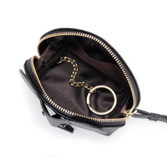 Cute Coin Purse Leather Cartoon Elephant Purplish Red