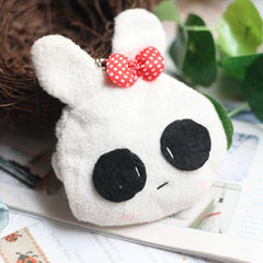 Cute Creative Personalized Cartoon Ladies Short Wallet Stuffed bunny