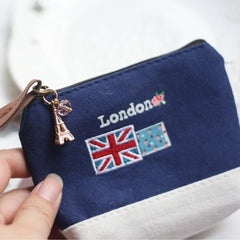 Cute Creative Personalized Cartoon Ladies Short Wallet Pink tower