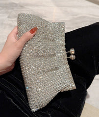Dazzling Elegance: Water Diamond Women's Dinner Bag Green