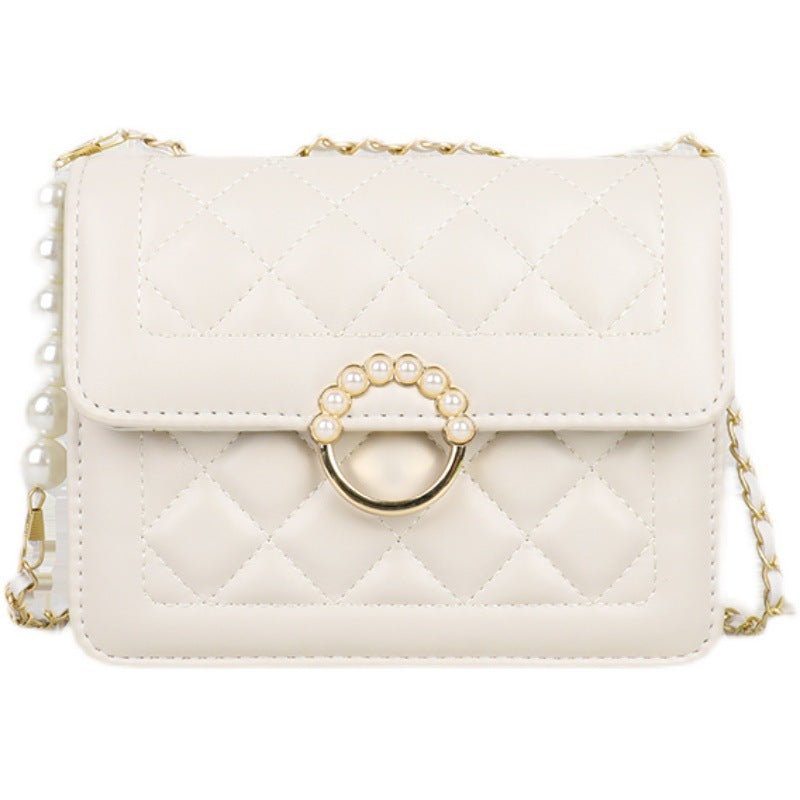 Diamond Chain Crossbody Shoulder Bag for Chic Elegance Blue Plus Size