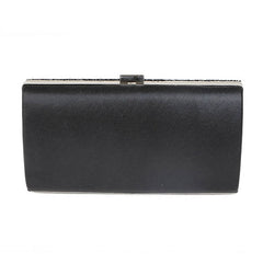 Diamond - Encrusted Elegant Clutch Bag for Party Events A Black