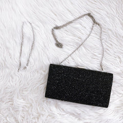 Diamond - Encrusted Elegant Clutch Bag for Party Events A Black