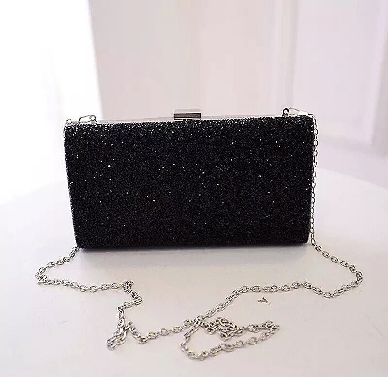 Diamond - Encrusted Elegant Clutch Bag for Party Events A Gold