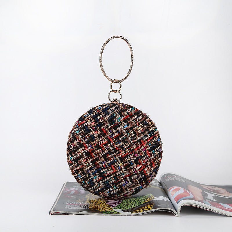 Dinner Handmade Small Fragrance Clutch Bag Black