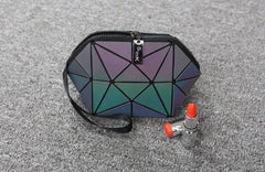 Discolored irregular semicircular cosmetic bag Luminous upgrade
