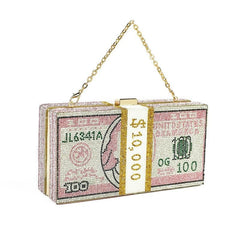 Dollar Print Clutch Messenger Bag for Stylish Fashion Statements Pink