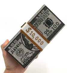 Dollar Print Clutch Messenger Bag for Stylish Fashion Statements Pink