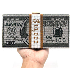 Dollar Print Clutch Messenger Bag for Stylish Fashion Statements Pink