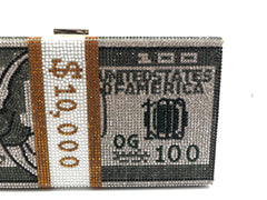 Dollar Print Clutch Messenger Bag for Stylish Fashion Statements Pink