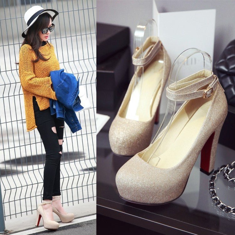 Elegant Ladies High Heels – Timeless Style for Every Occasion Golden