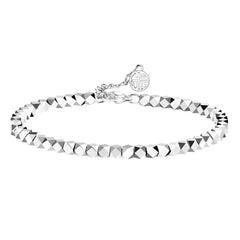 Elegant Light Luxury Silver - Plated Blessing Card Bracelet Broken Silver Bracelet