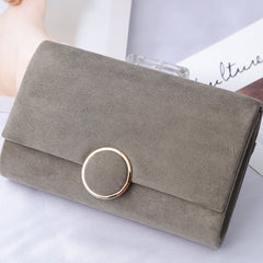 Elegant Red Dress Chain Clutch Bag for Ladies Grey