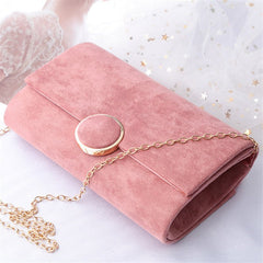 Elegant Red Dress Chain Clutch Bag for Ladies Grey