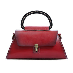 Elegant Tree Cream Clutch - Stylish Female Leather Handbag Red