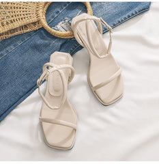 Elevated Style Women's Minimalist Trendy Sandals New Summer Retro Beige