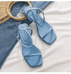 Elevated Style Women's Minimalist Trendy Sandals New Summer Retro Blue