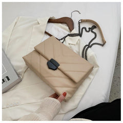 Embroidery Thread Clutch - Small PU Leather Crossbody Bag for Women Khaki