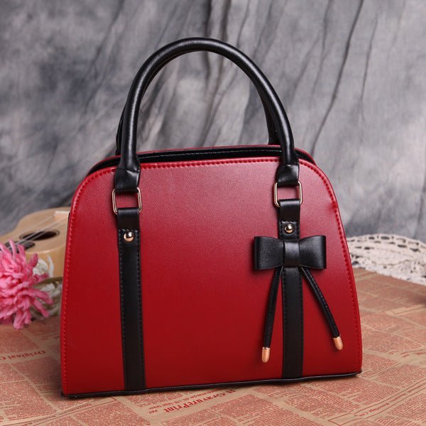 ETUDE Clutch Handbag – Korean Summer Bow Design Red wine