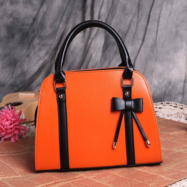 ETUDE Clutch Handbag – Korean Summer Bow Design Orange