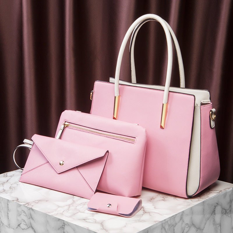 European Style Clutch Large Handbag Pink