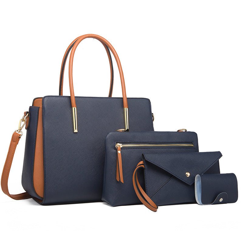 European Style Clutch Large Handbag Dark Blue