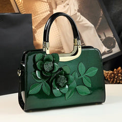 Fairy Flowers Hand Crossbody Bag with Everything Charm Green