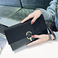 Fashion all - match temperament clutch Black