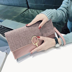 Fashion all - match temperament clutch Pink