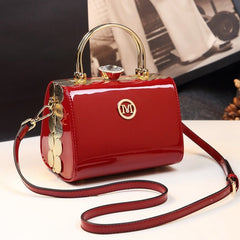 Fashion All - match Texture Middle - aged Ladies Leather Handbags Single Shoulder Bag Red