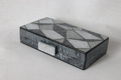 Fashion Black And White Contrast Acrylic Clutch Light Grey