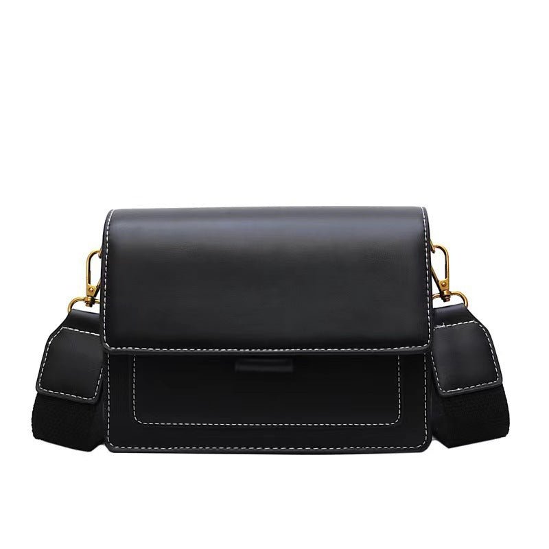 Fashion Broadband Chain Messenger Small Square Shoulder Bag Brown