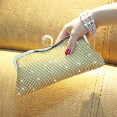 Fashion Clutch With Ring Dinner Bag Black