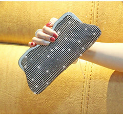 Fashion Clutch With Ring Dinner Bag Black