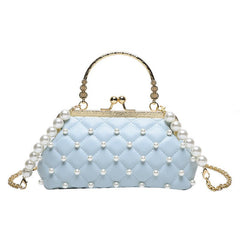 Fashion Handbag Dinner Dress Princess Bag One Shoulder Crossbody Blue