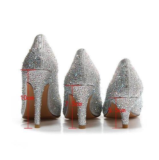 Fashion High Heels Crystal Slippers 5