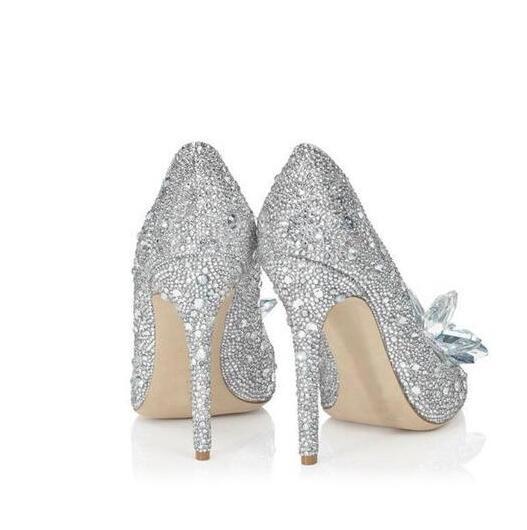 Fashion High Heels Crystal Slippers 5