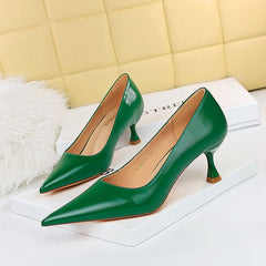 Fashion Pedicure Versatile High Heeled Shoes Green
